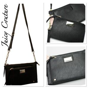 Juicy Couture Black 2-in-1 Removable Clutch And Crossbody Bag